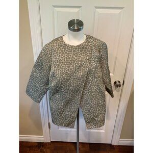 Lafayette 148 New York Animal Print Jacket W/Asymmetrical Front